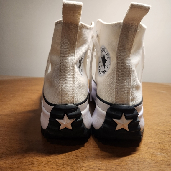Converse Run Star Hike Platform High Top Sneakers Cream White Women’s 6.5 Chunky - Picture 4 of 7